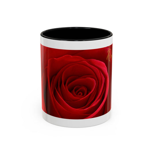 Coffee Mug - Rosebud with Gold Lettering Design